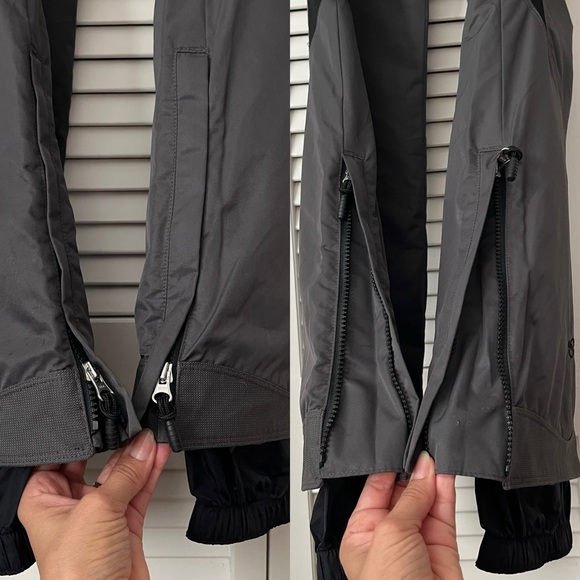 Obermeyer Ridgeline gray and black ski pants size 4 ladies, zipper at ankles. - Picture 3 of 9